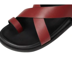 Free People Anya Criss-cross Footbed Sandals Hickory Clearance