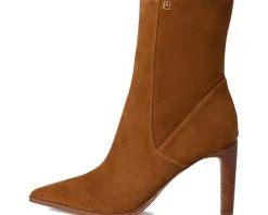 Franco Sarto Appia Pointed Toe Dress Bootie Saddle Brown Hot