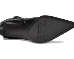 Franco Sarto Appia Pointed Toe Dress Bootie Black Leather New