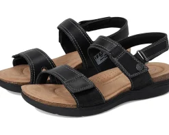 Clarks April Clover Black Combi Leather Discount