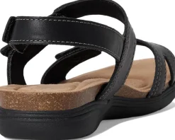 Clarks April Clover Black Combi Leather Discount