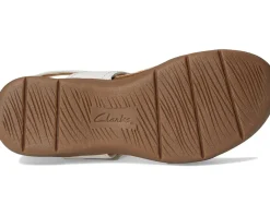 Clarks April Clover Off White Combi Leather Discount