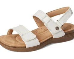 Clarks April Clover Off White Combi Leather Discount