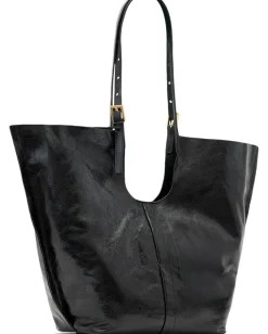 AllSaints Ara Shine East/West Tote Black