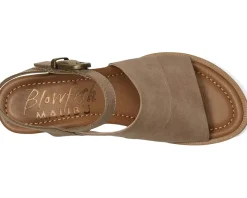 Blowfish Malibu Ardice Strappy Sandals Oak Tan Faux Suede Discount