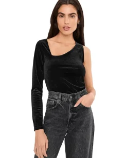 AllSaints Ari Velvet Top Black Sale