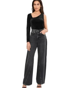 AllSaints Ari Velvet Top Black Sale