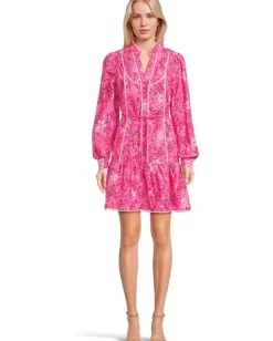 Lilly Pulitzer Arletta Dress Passion Fruit Pink Giraffic Park Outlet