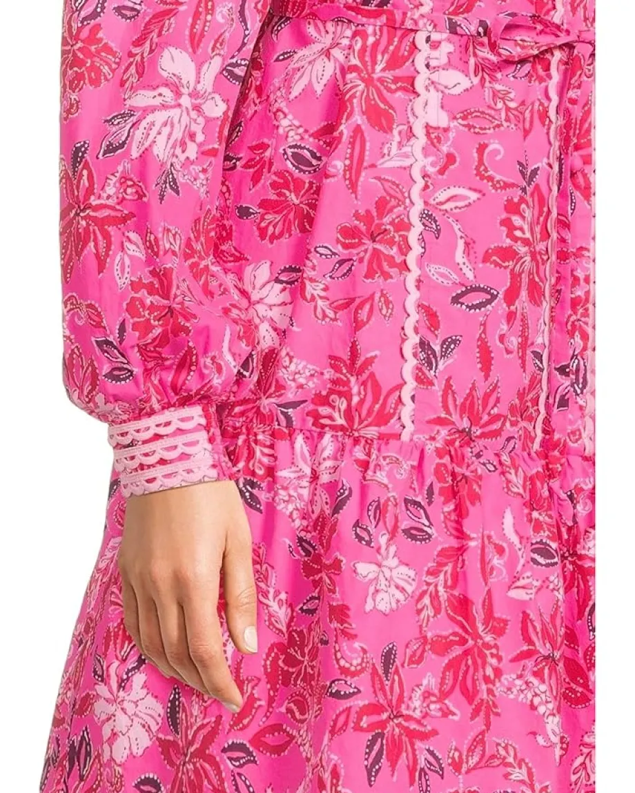 Lilly Pulitzer Arletta Dress Passion Fruit Pink Giraffic Park Outlet