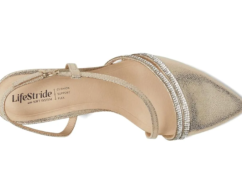 LifeStride Arlo2 Platino Gold Faux Leather Sale