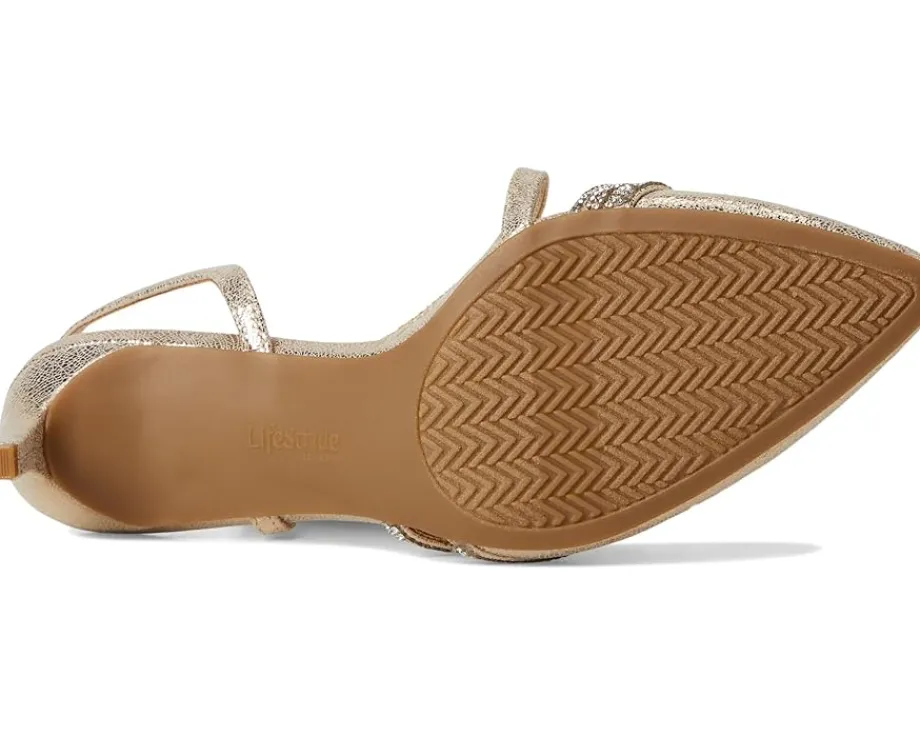 LifeStride Arlo2 Platino Gold Faux Leather Sale