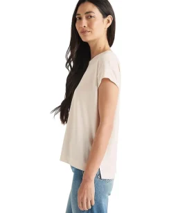 Splendid Arlo Sandwash Jersey Crew Tee Moonstone Outlet