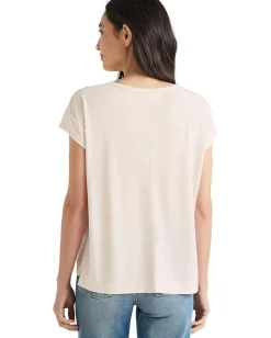 Splendid Arlo Sandwash Jersey Crew Tee Moonstone Outlet