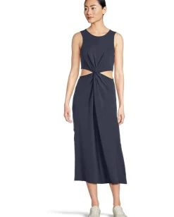 Women Beyond Yoga Around The World Front Twist Dress