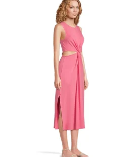 Women Beyond Yoga Around The World Front Twist Dress