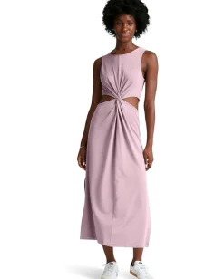 Women Beyond Yoga Around The World Front Twist Dress