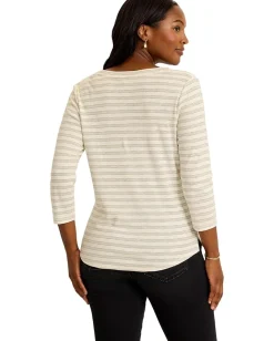 Women Tommy Bahama Ashby Isles Metallic Stripe Tee