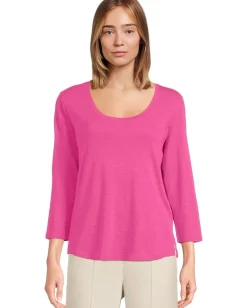 Tommy Bahama Ashby Isles Rib 3/4 Sleeve Scoop Very Bery Outlet