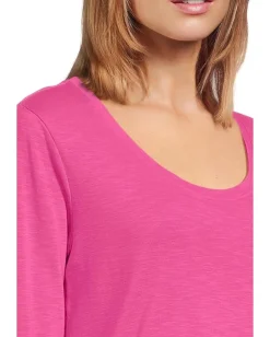 Tommy Bahama Ashby Isles Rib 3/4 Sleeve Scoop Very Bery Outlet