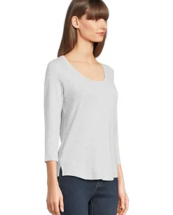 Tommy Bahama Ashby Isles Rib 3/4 Sleeve Scoop Summer Grey/Heather Sale