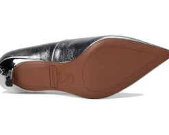 Franco Sarto Aurora Pumps Silver Metallic Faux Leather Outlet