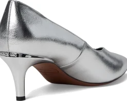 Franco Sarto Aurora Pumps Silver Metallic Faux Leather Outlet