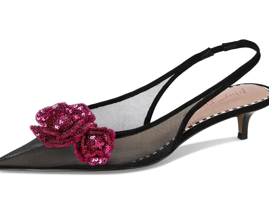 Blue by Betsey Johnson Aurorra Black Mesh Best