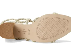 Jessica Simpson Azimma Braided Block Heel Sandals Soft Ivory Online