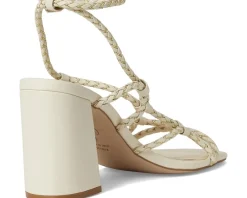 Jessica Simpson Azimma Braided Block Heel Sandals Soft Ivory Online
