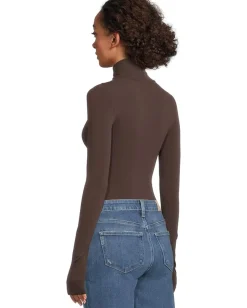 Commando Ballet Body Turtleneck Bodysuit With Thumbholes Espresso Discount