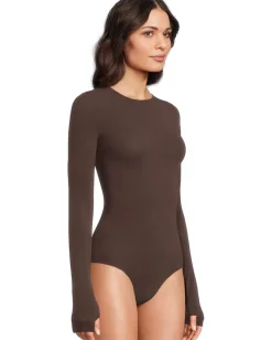 Commando Ballet Long Sleeve Bodysuit w/ Thumbholes Espresso Best