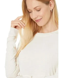 Splendid Bamboo Long Sleeve Tee Pale Oat Heather