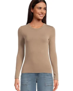 Splendid Bamboo Long Sleeve Tee Cedar Brown Outlet