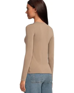 Splendid Bamboo Long Sleeve Tee Cedar Brown Outlet