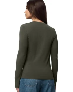 Splendid Bamboo Long Sleeve Tee Green Spruce