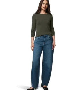 Splendid Bamboo Long Sleeve Tee Green Spruce