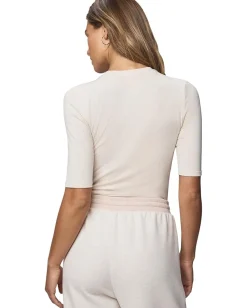 Splendid Bamboo Quarter Sleeve Tee Pale Oak Heather Online