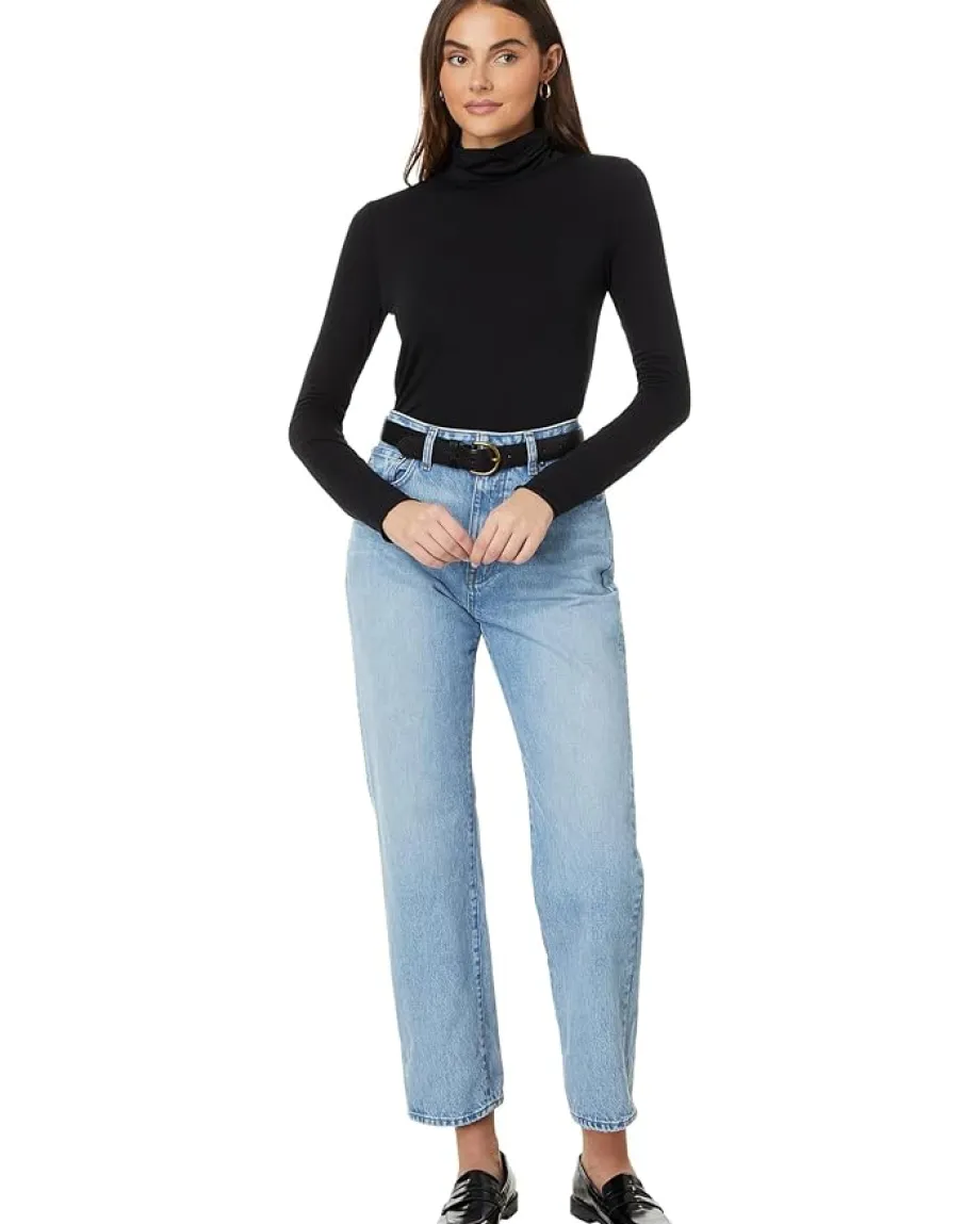 Splendid Bamboo Turtleneck Long Sleeve Black Outlet