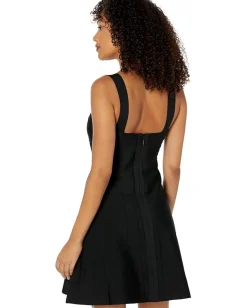 Women Bebe Bandage Drop Waist A-Line Dress
