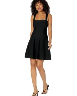 Women Bebe Bandage Drop Waist A-Line Dress