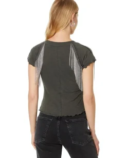 Free People Bang Bang Tee Vintage Grey Outlet
