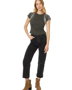 Free People Bang Bang Tee Vintage Grey Outlet