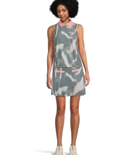 Jamie Sadock Batik Print Sleeveless Top Charcoal Grey Hot