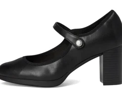 Clarks Bayla Lily Black Leather Clearance