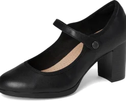 Clarks Bayla Lily Black Leather Clearance