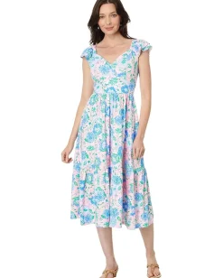 Women Lilly Pulitzer Bayleigh Flutter Sleeve Midi