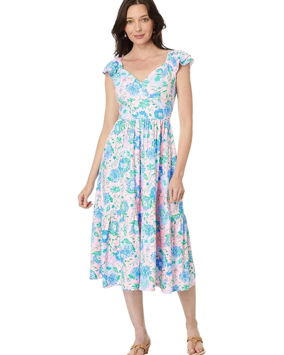 Women Lilly Pulitzer Bayleigh Flutter Sleeve Midi