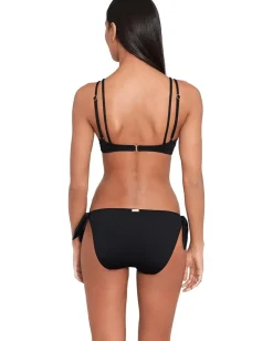 Lauren Ralph Lauren Beach Club Solid Double Strap Twist Underwire Bra Black Sale