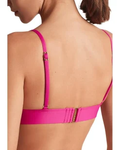 Women Lauren Ralph Lauren Beach Club Solids Triangle V-Neck Bikini Top