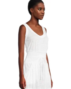BECCA Beach Date Scoop Neck Dress White